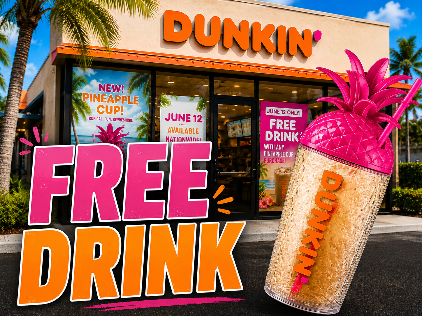 Dunkin’ Pineapple Cup + Freebie