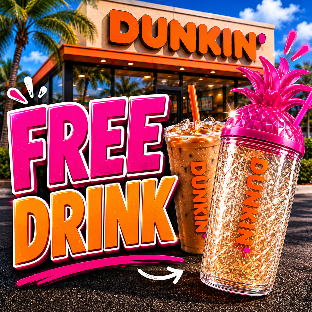 Dunkin’ Pineapple Cup + Freebie