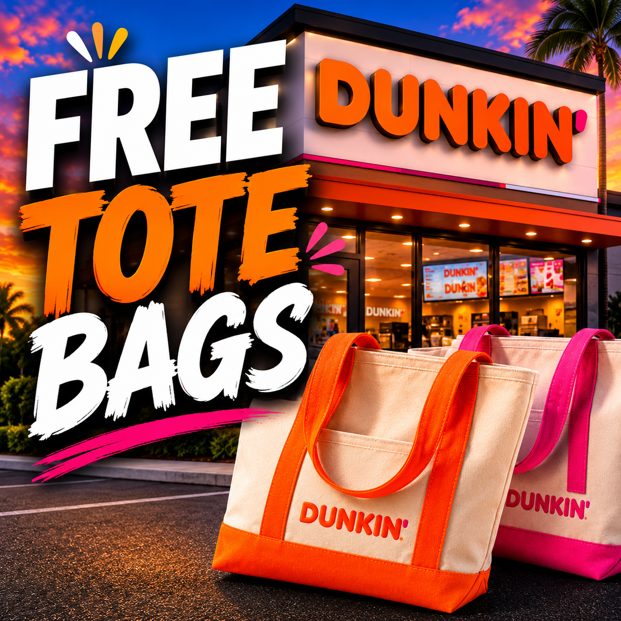 Free Dunkin’ Tote Bags