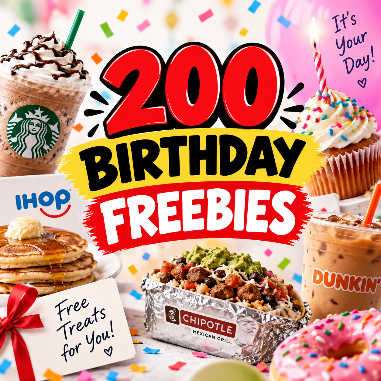 200 Birthday Freebies