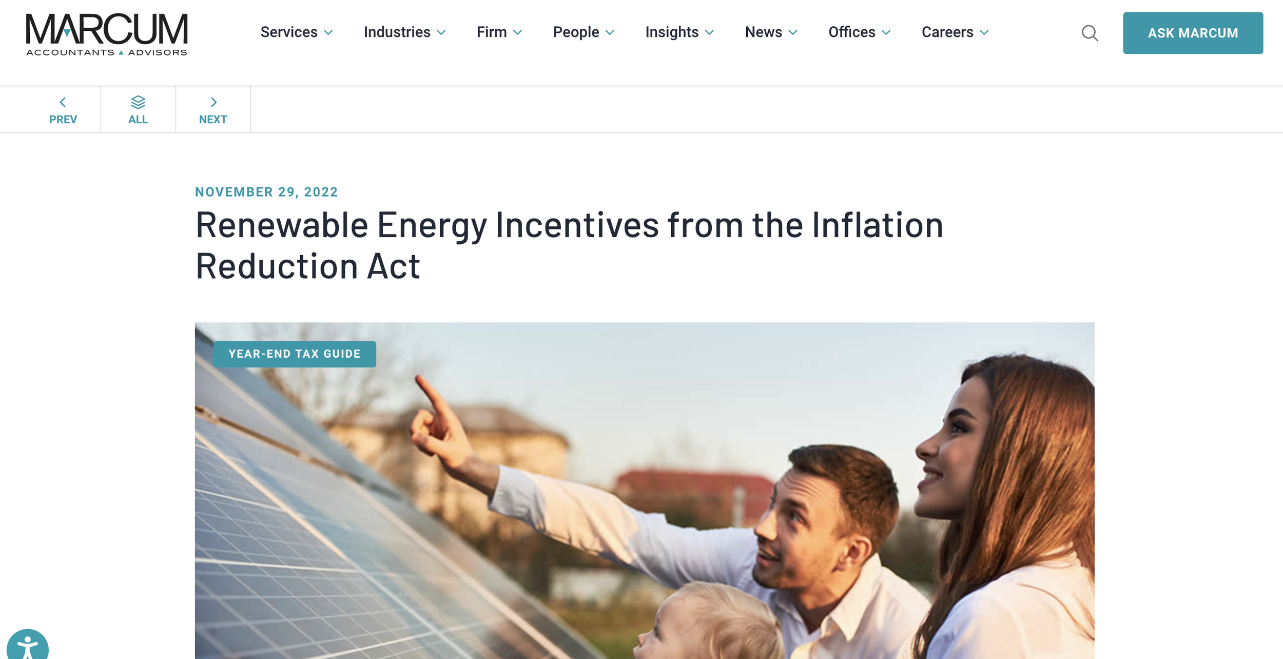 Renewable Energy Incentives from the Inflation Reduction Act