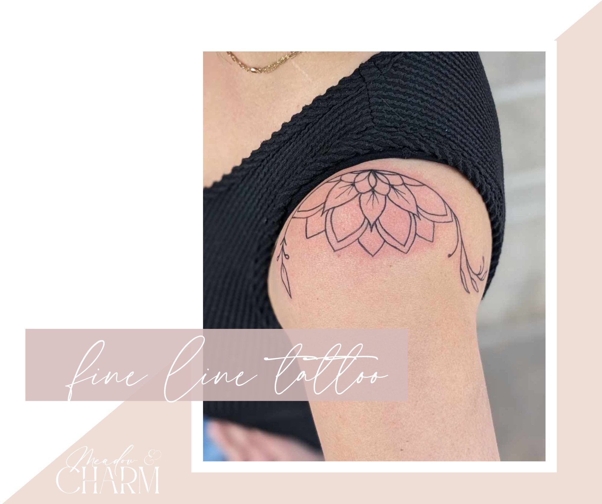 look at this gorgeous shoulder art
.
book your appointment now at www.meadowandcharm.com
.
.
.
Fine line tattoo artist in Council Bluffs and Avoca, IA.