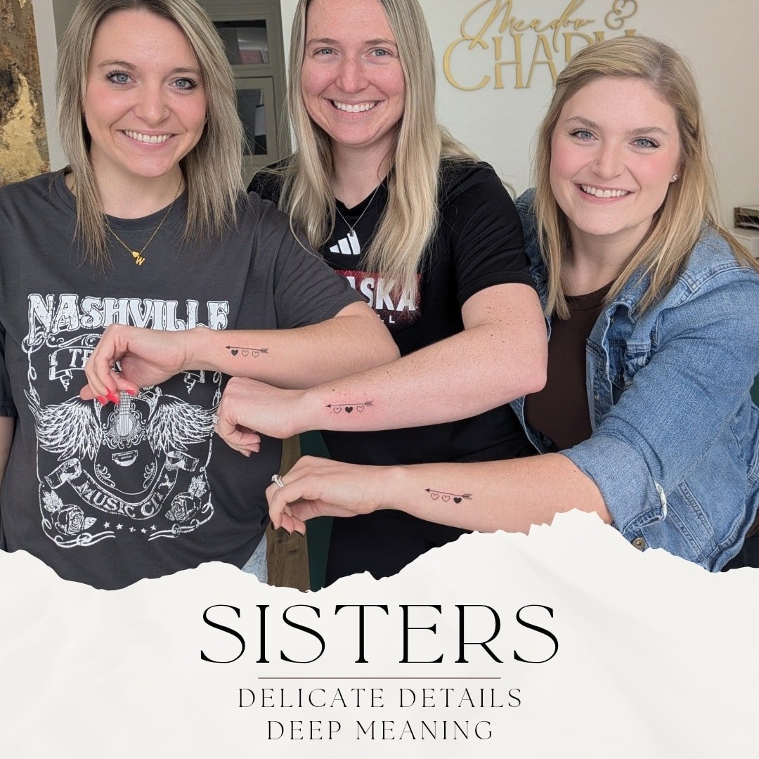 From childhood memories to lifelong bonds&mdash;there&rsquo;s something incredibly special about sisters choosing fine line tattoos together.

Delicate details. Deep meaning.

✨ Designed with intention at Meadow &amp; Charm

 #meadowandcharm #Iowa #S