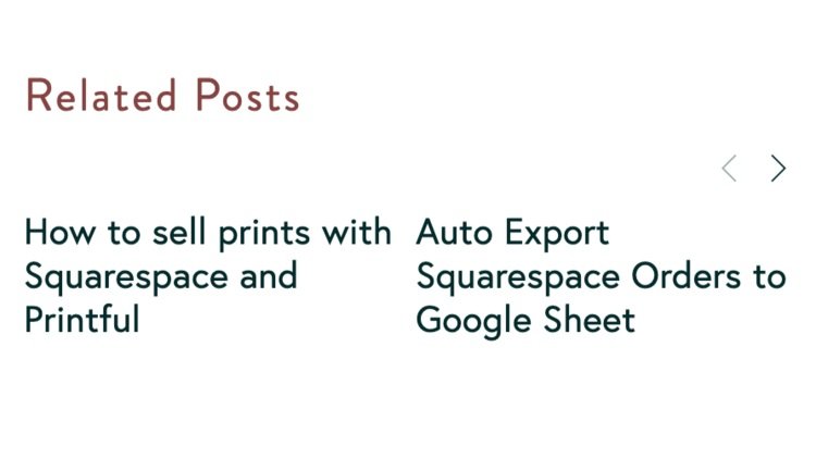 SQSP Themes Squarespace Plugin - Squarespace Related Posts and Products Plugin