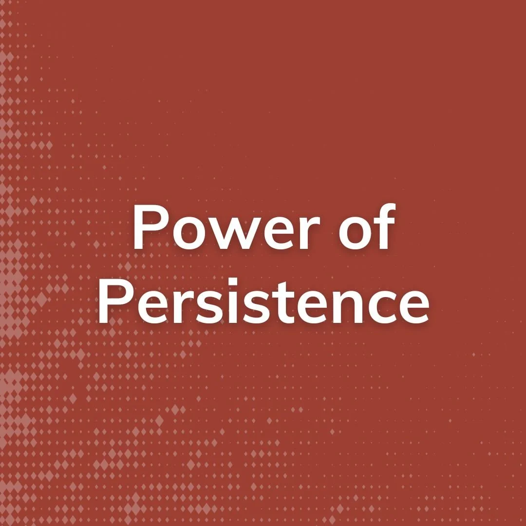Power of Persistence (ahem.. especially when nothing seems to be working)