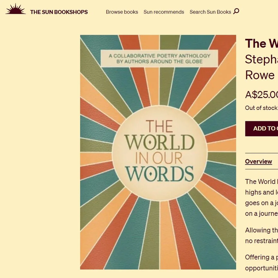 📚 Exciting News Alert! 📚
Thrilled to announce that &quot;The World in Our Words&quot; poetry collection is now available at The Sun Bookshop in Yarraville, Victoria! 🎉📖
Click here to order:
https://sunbookshop.com/books/the-world-in-our-worlds

T