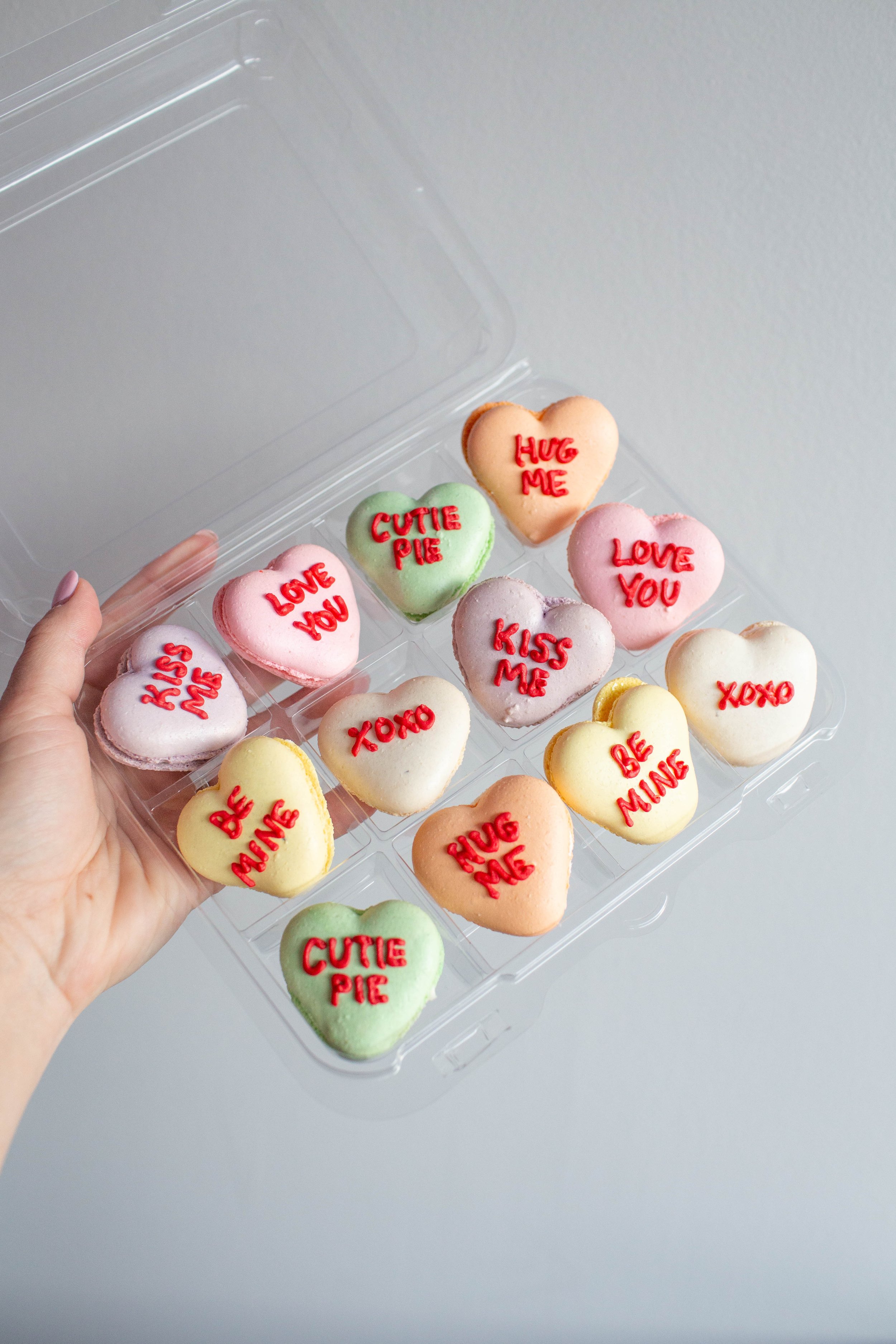Macaron Conversation Heart Box