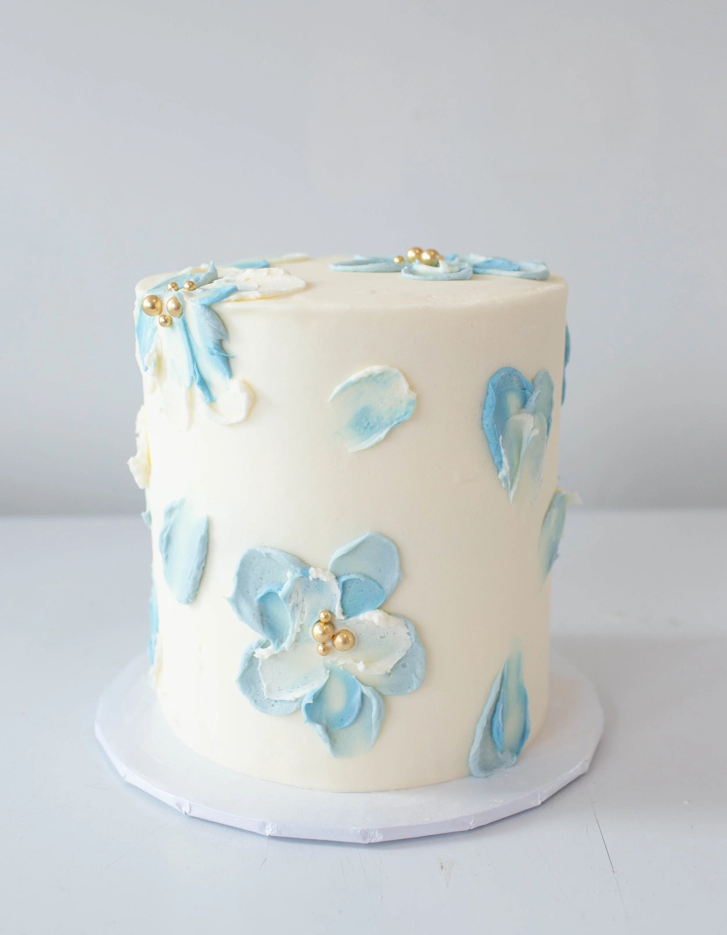 Painted Floral Cake