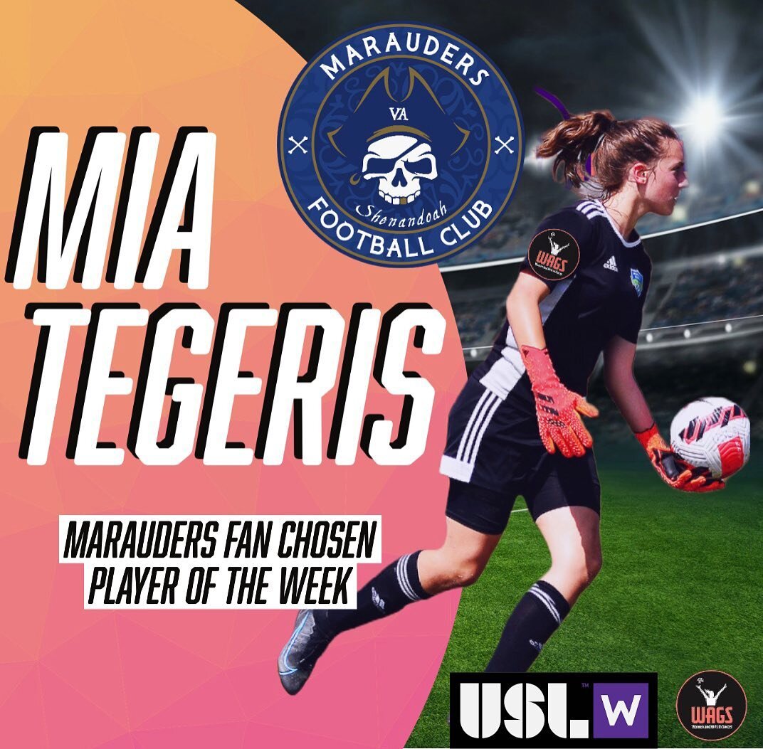 Congratulations to Mia Tegeris, (GK) who has been chosen as the Marauders fan chosen 🏴&zwj;☠️ of the week!