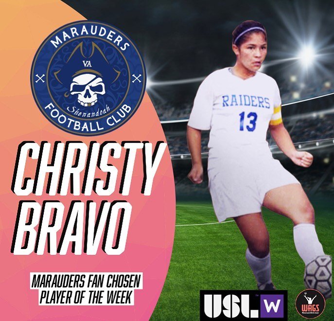 Congratulations to Christy Bravo, (CB) who has been chosen as the Marauders fan chosen 🏴&zwj;☠️ of the week! #fortheW @uslwleague