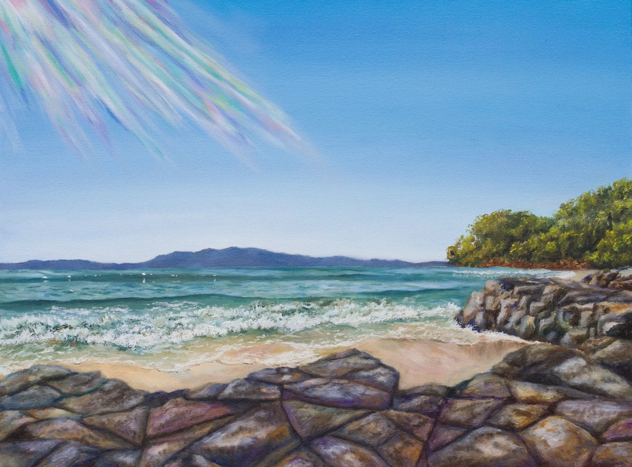 Noosa Beach, Australia, 2025
oil on canvas
18x24"