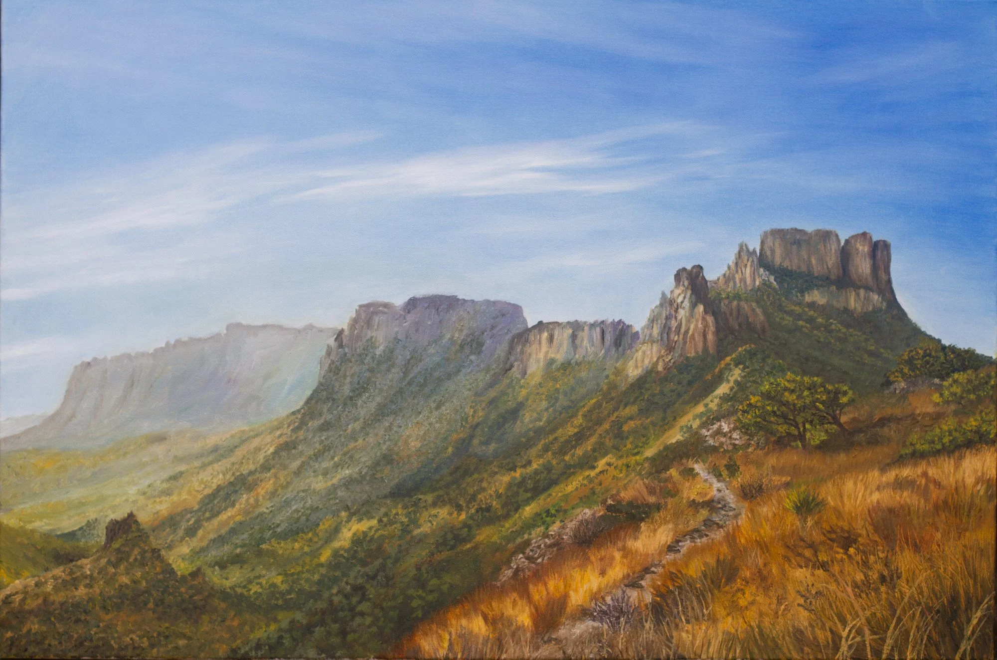 Big Bend, Texas, oil on canvas, 24x36"