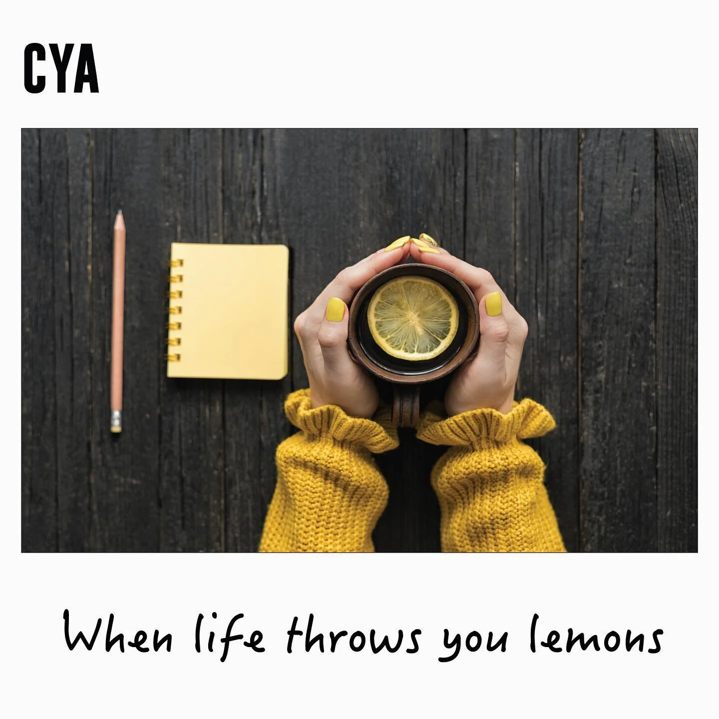 We&rsquo;re all about squeezing the juice out of life, no matter what life throws at us. That&rsquo;s why we started CYA! To give you peace of mind to GO DO YOU. 
💪🫶 Live it up, and we as a community will cover your 🍑 (sorry 🍋, you become lemonad