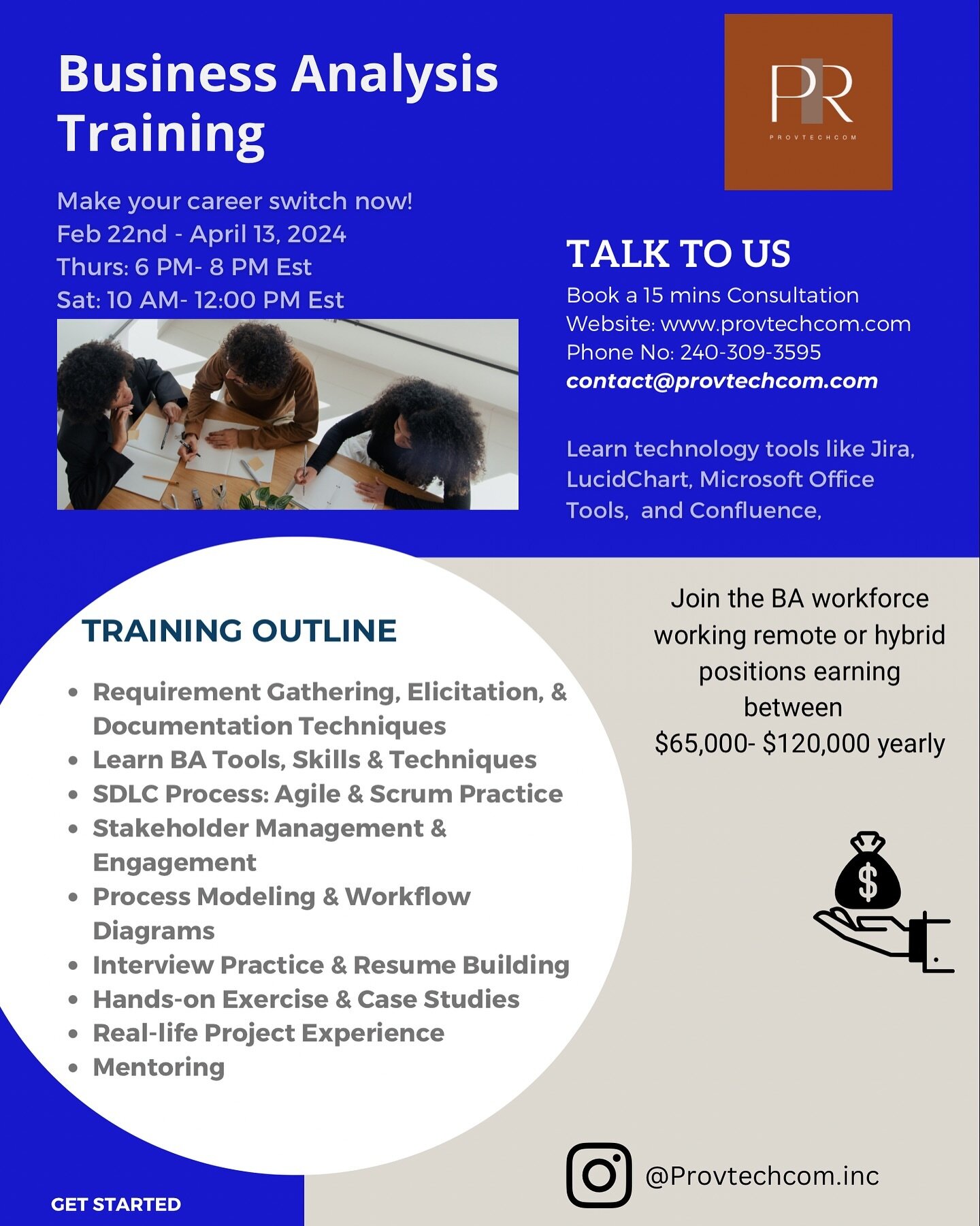 BA Class starts February 22nd 2024! Registration ends in February 21st. Sign up and take the next steps to making that career change!

#businessanalyst  #BAtraining  #businessanalysts #tech #techjobs #careerdevelopment #careerchange #techtraining #it