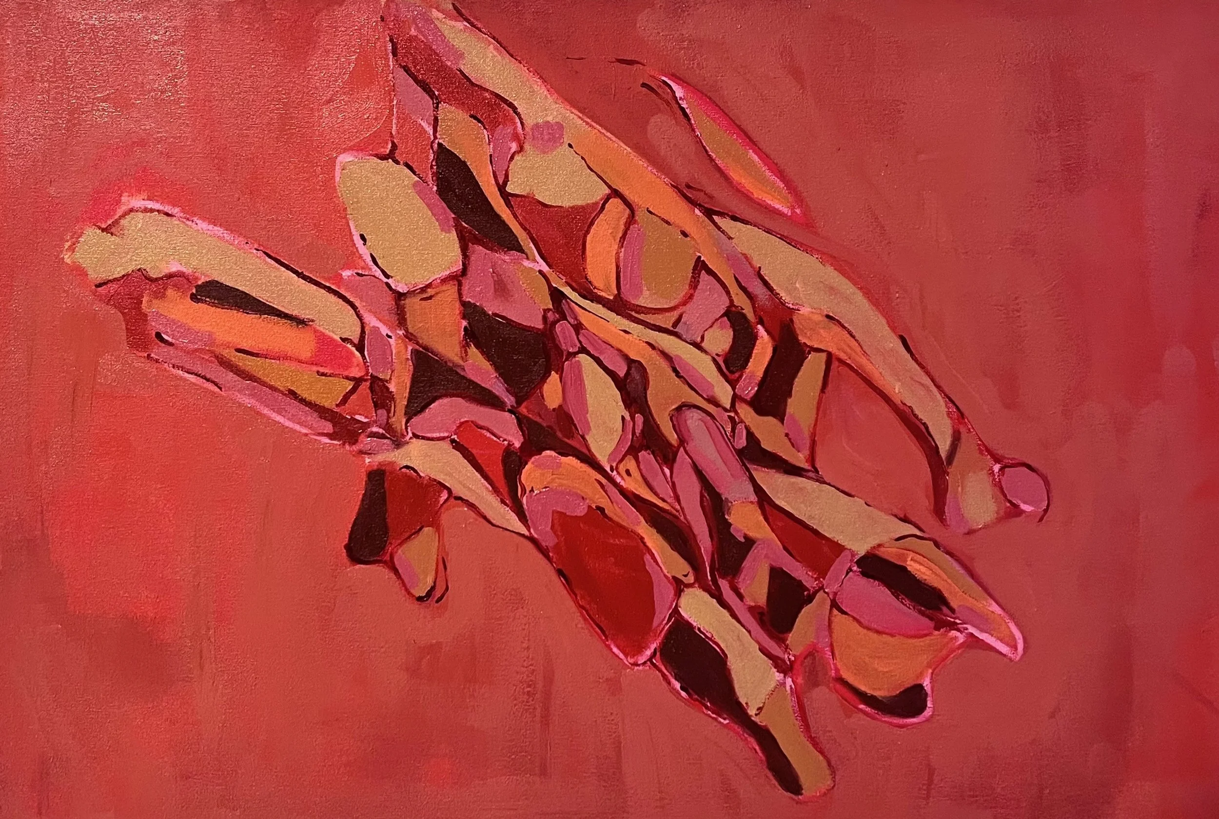 Gestural Collage #2 (Jeff) / 
oil on canvas / 
36x24