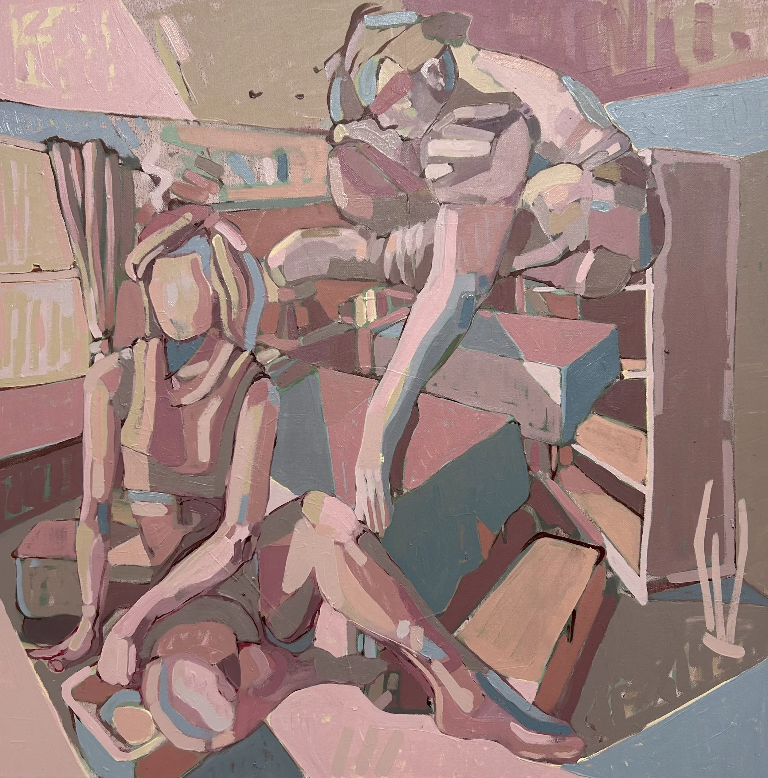 They take space in Time spent
Oil on canvas - 30"x30"