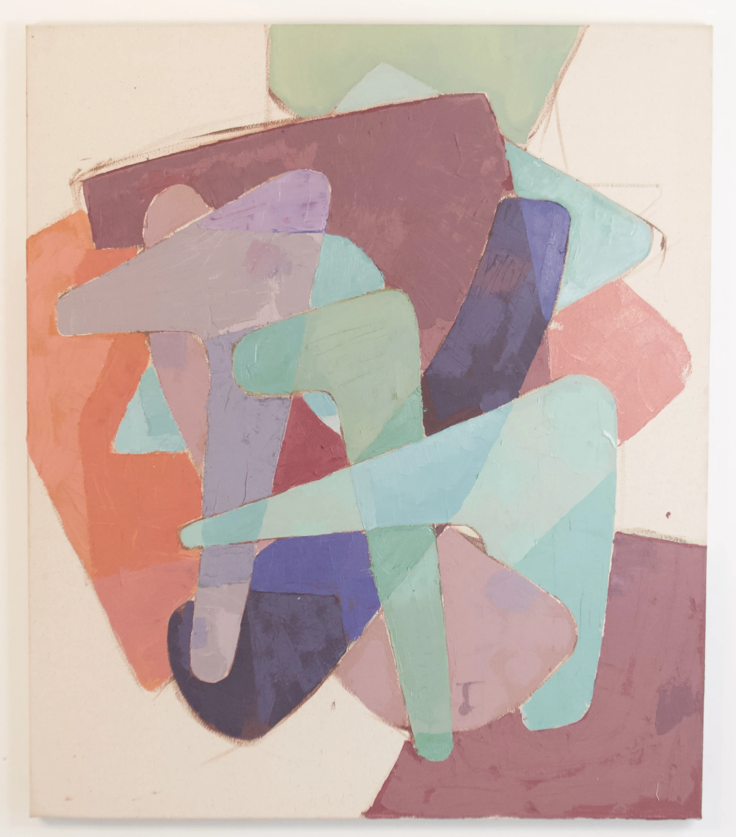 Untitled woodworking abstraction #1 / 
oil on canvas / 
42x36