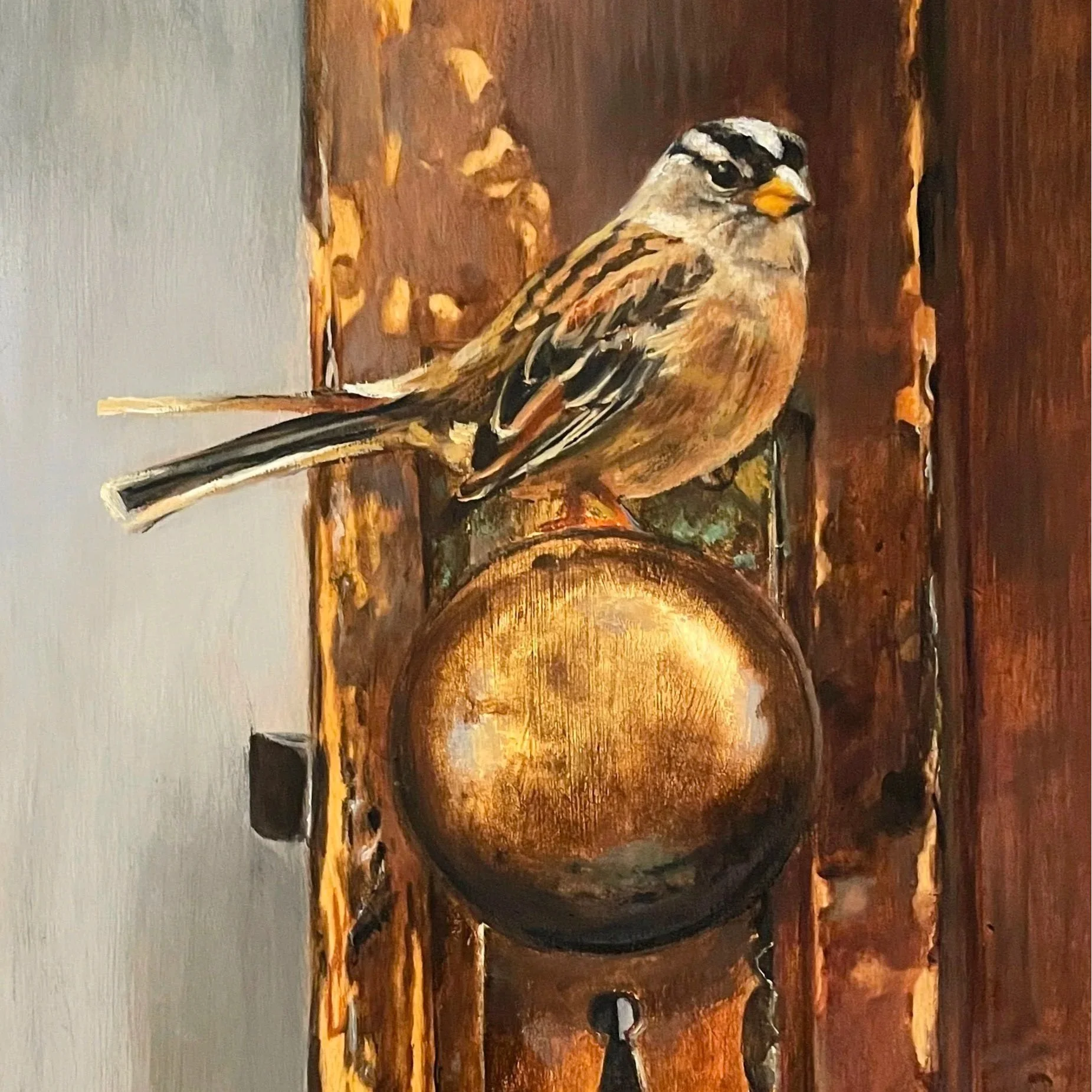 Threshold. 8x16. Oil and Gold Leaf on Panel. SOLD