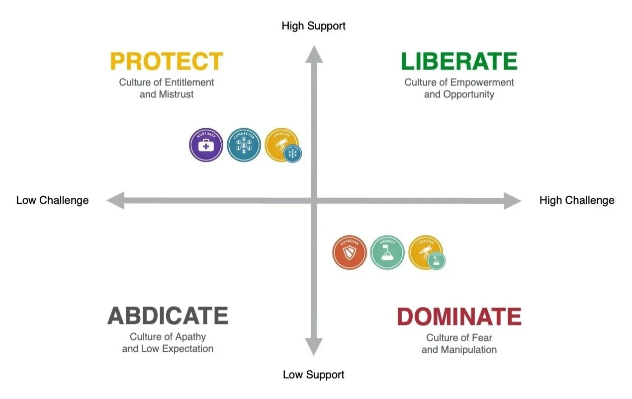 we use the support/challenge matrix to improve leaders as they understand themselves and how to lead others better