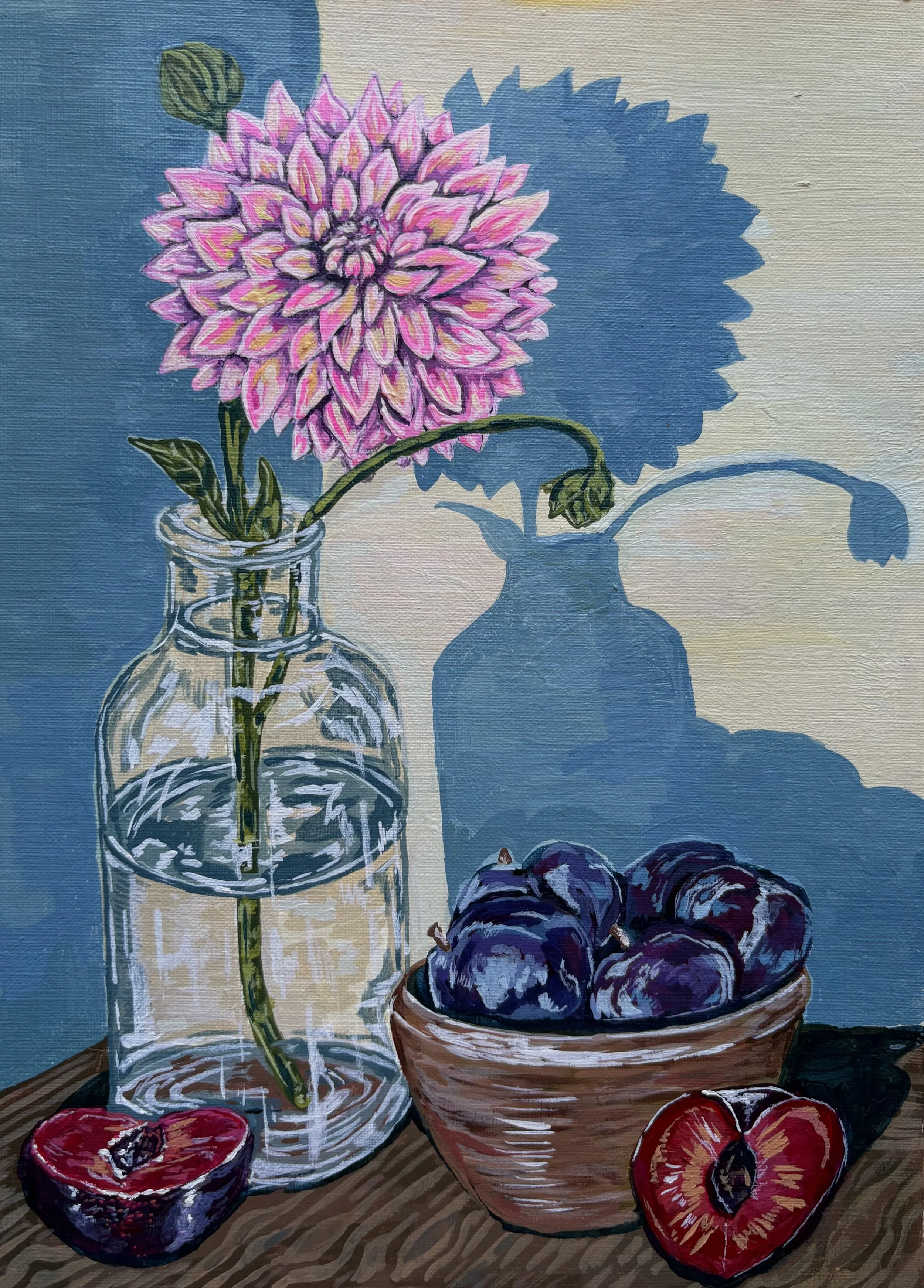 Plums and Dahlia