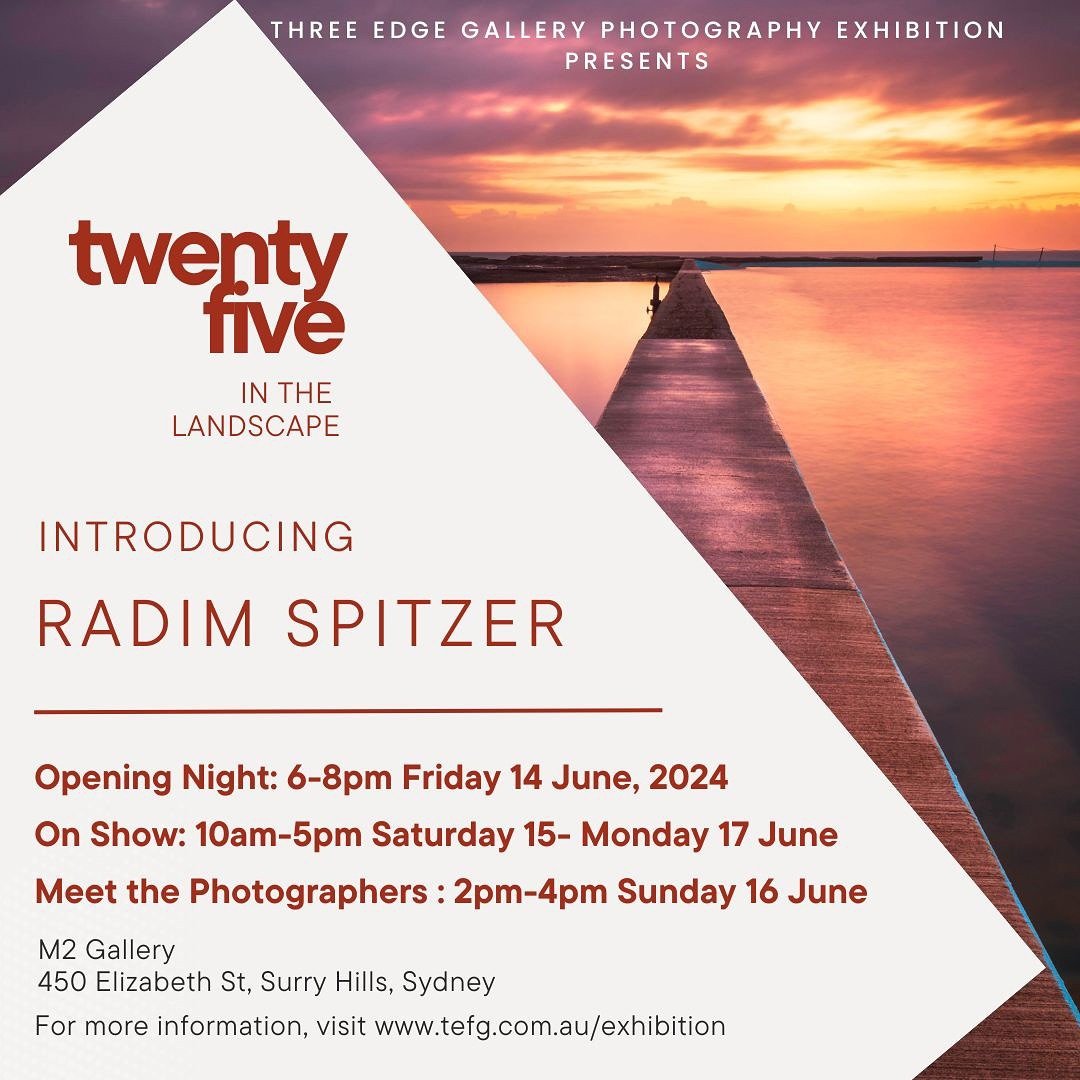 We are excited to preview some of our photographers in the June exhibition in Sydney!

Join us in Sydney for &ldquo;Twenty five | In the landscape&rdquo; a Three Edge Gallery Photography Exhibition, and celebrate the diversity of our landscape captur