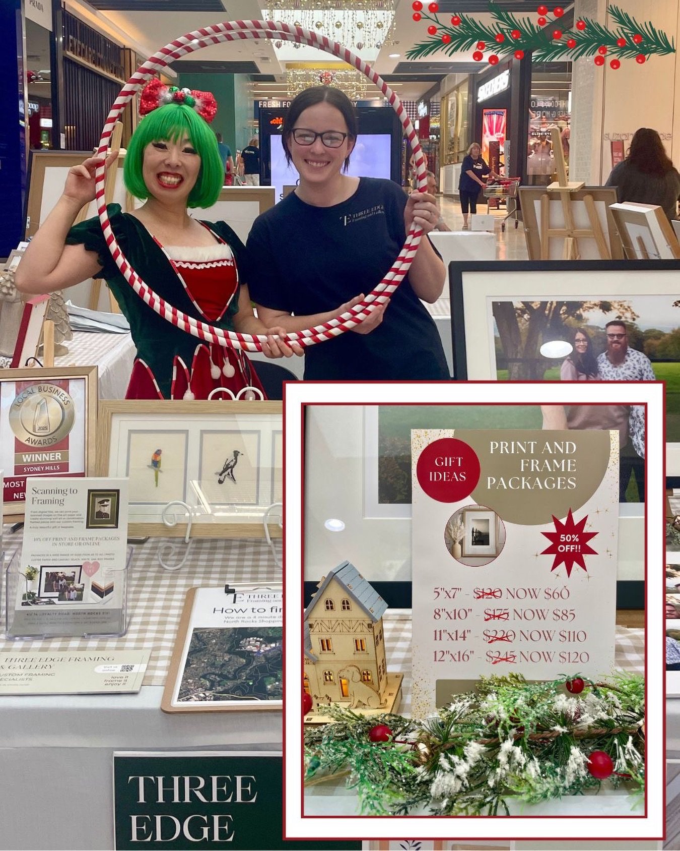 SUNDAY 14 DEC ONLY until 5pm! Gift your own images for Christmas ~ printed on Canson lustre premium 310gsm paper, black or white box frame, matboard, clear glass!

5&rdquo;&times;7&rdquo; image | $60 discounted from $120
8&rdquo;&times;10&rdquo; imag