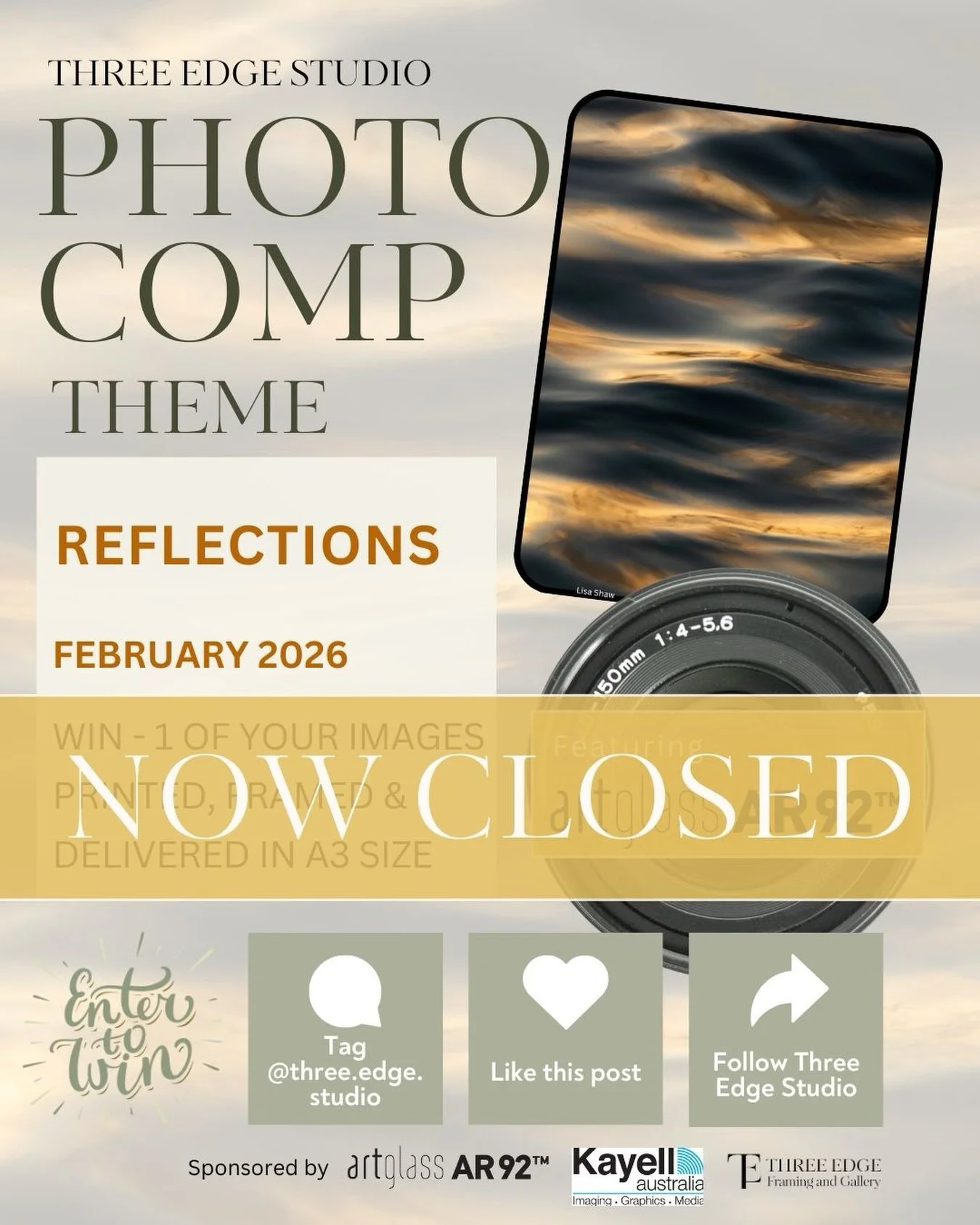 Three Edge Photo Comp&rsquo;s February theme &lsquo;Reflections&rsquo; is now closed! 💫The winner will be announced by 5pm Sat 28 February with finalists announced on our Story over the next 2 days. 

Thank you to everyone who submitted their incred
