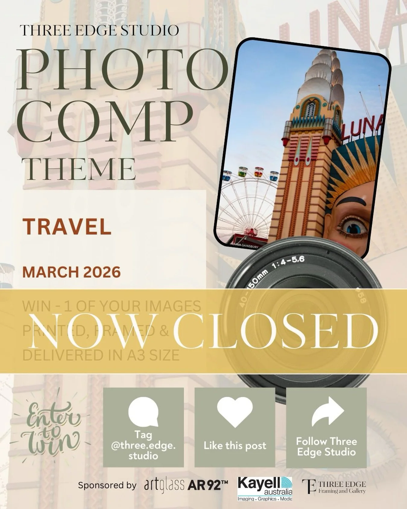 Three Edge Photo Comp&rsquo;s March theme &lsquo;Travel&rsquo; is now closed! The winner will be announced by 5pm Tuesday 31 March with finalists announced on our Story over the next couple of days.

❤️Thank you to everyone who submitted their incred