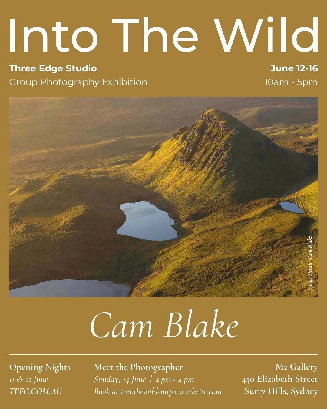 We welcome you to Into The Wild at the M2 Gallery in Sydney. Three Edge Studio Group Photography Exhibition presents an outstanding collection of 54 curated photography works by 30 photographers from Australia and New Zealand.

We are very proud to p