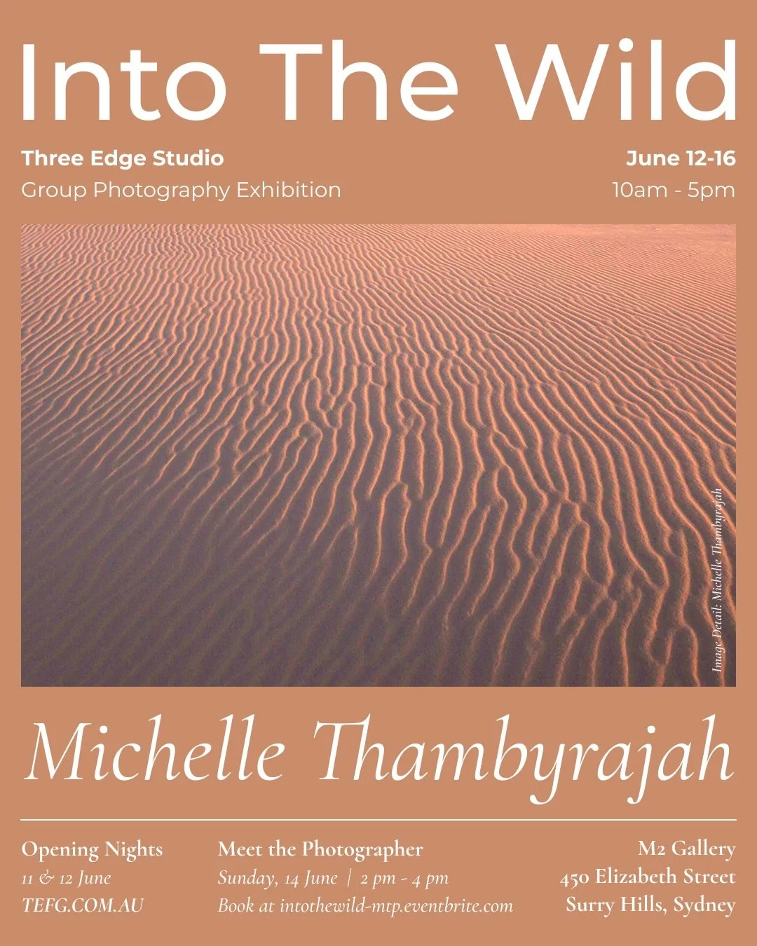 We welcome you to Into The Wild at the M2 Gallery in Sydney. Three Edge Studio Group Photography Exhibition presents an outstanding collection of 54 curated photography works by 30 photographers from Australia and New Zealand.

We are very proud to p