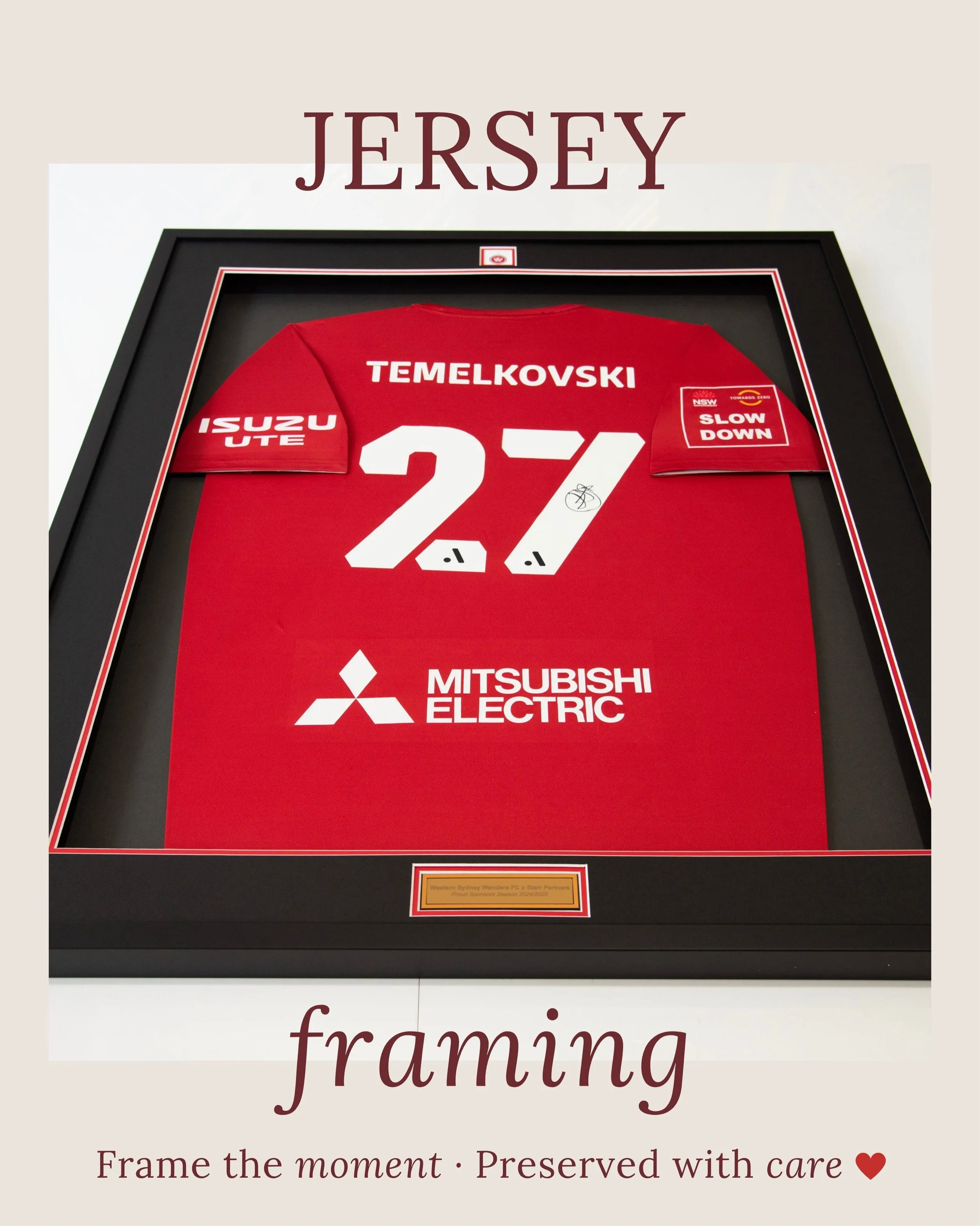 Do you have a favourite team jersey or special end of season piece? We&rsquo;d love to help you create something special that celebrates the moment. 

Our &lsquo;Starter&rsquo; package kicks off at $499❤️ We use conservation techniques and reversible