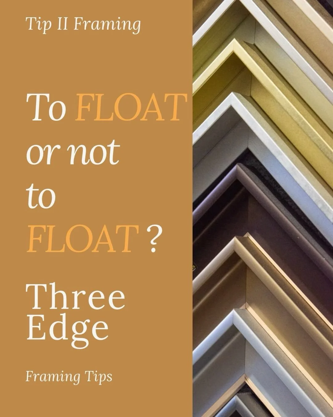 Framing Tips | Tip II
We&rsquo;re excited to share a series of framing tips to help you get the most out of your framed works. 

Tip💡Knowing when to add a float frame to the canvas and when to leave it off is an important step. The right float frame