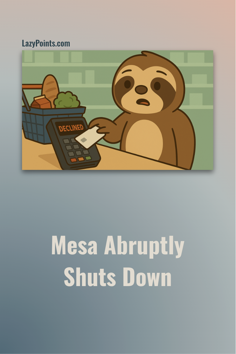 Mesa Abruptly Shuts Down Credit Cards