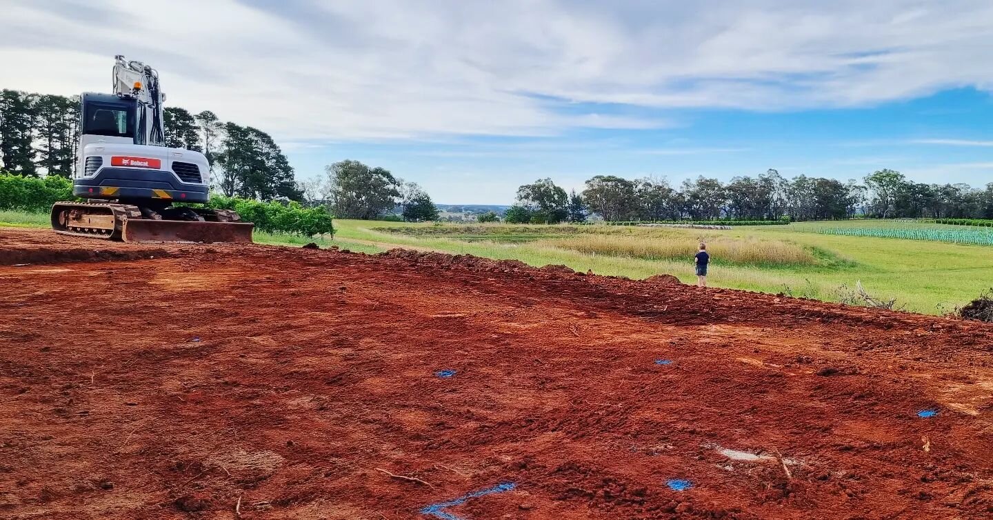 New cellar door ground prep done. Ready to start going up. P.s. how amazing is that soil colour.