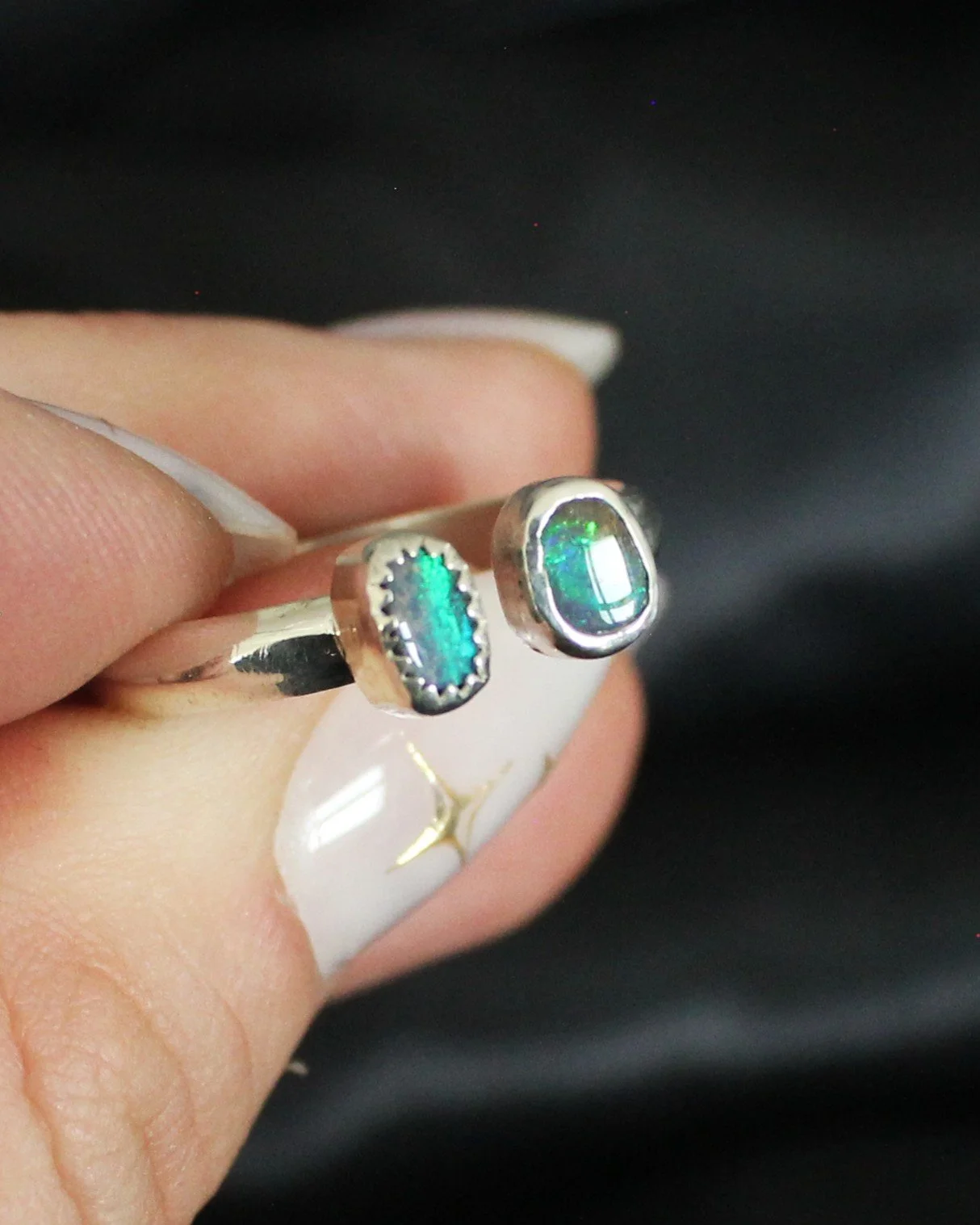 Double Opal Ring - Size 9.5