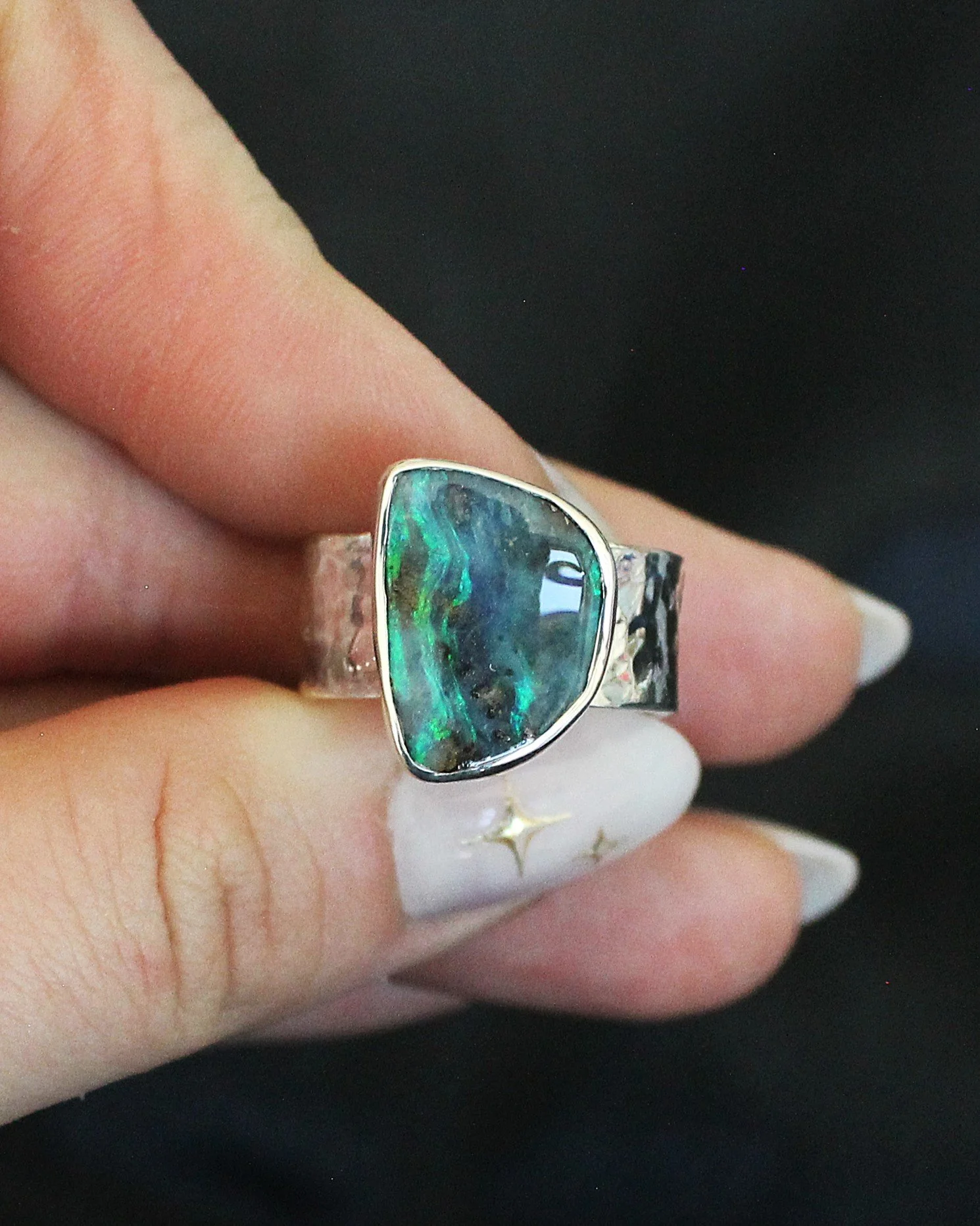 Green River Opal Ring - Size 10.25