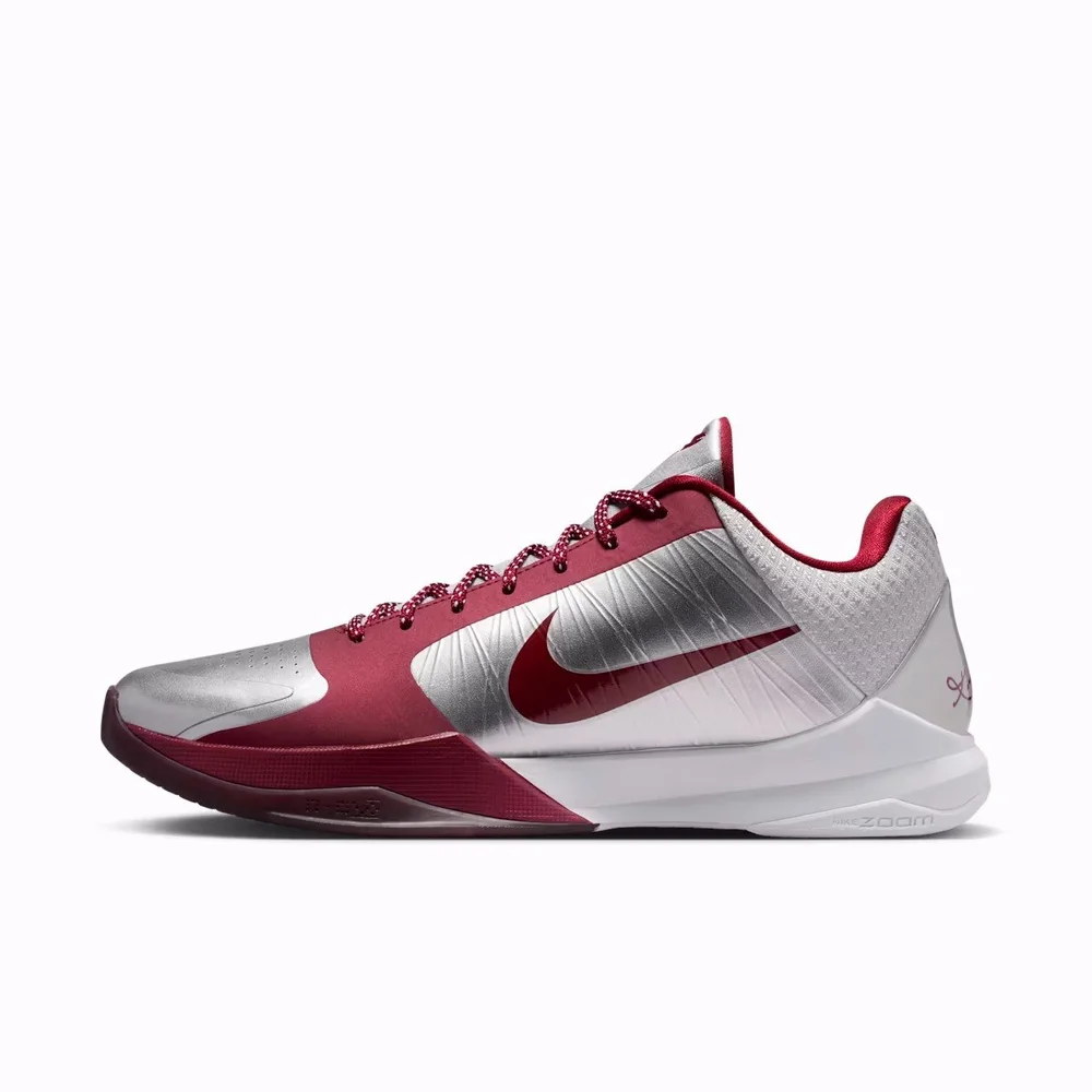Kobe 5 Protro Metallic Silver and Team Red