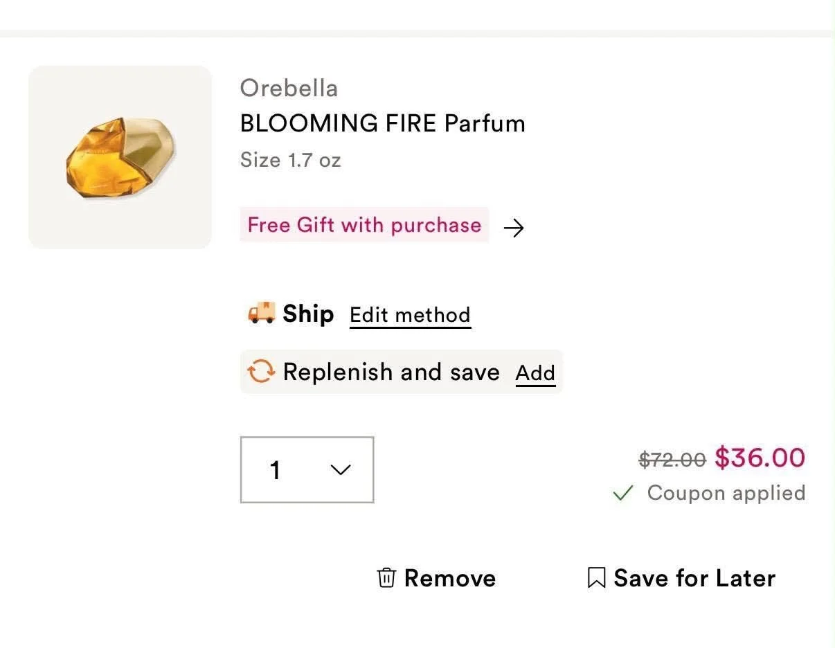 50% offOrebella’s Blooming Fire Parfum