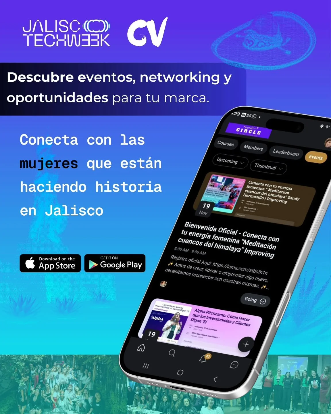 🚨 &iexcl;Ya est&aacute; aqu&iacute; la primera plataforma de mujeres que est&aacute;n haciendo historia en @jaliscotechweek ! 💥

Creamos un espacio exclusivo y gratuito donde podr&aacute;s:

🤝 Hacer networking con otras mujeres l&iacute;deres
📍 V