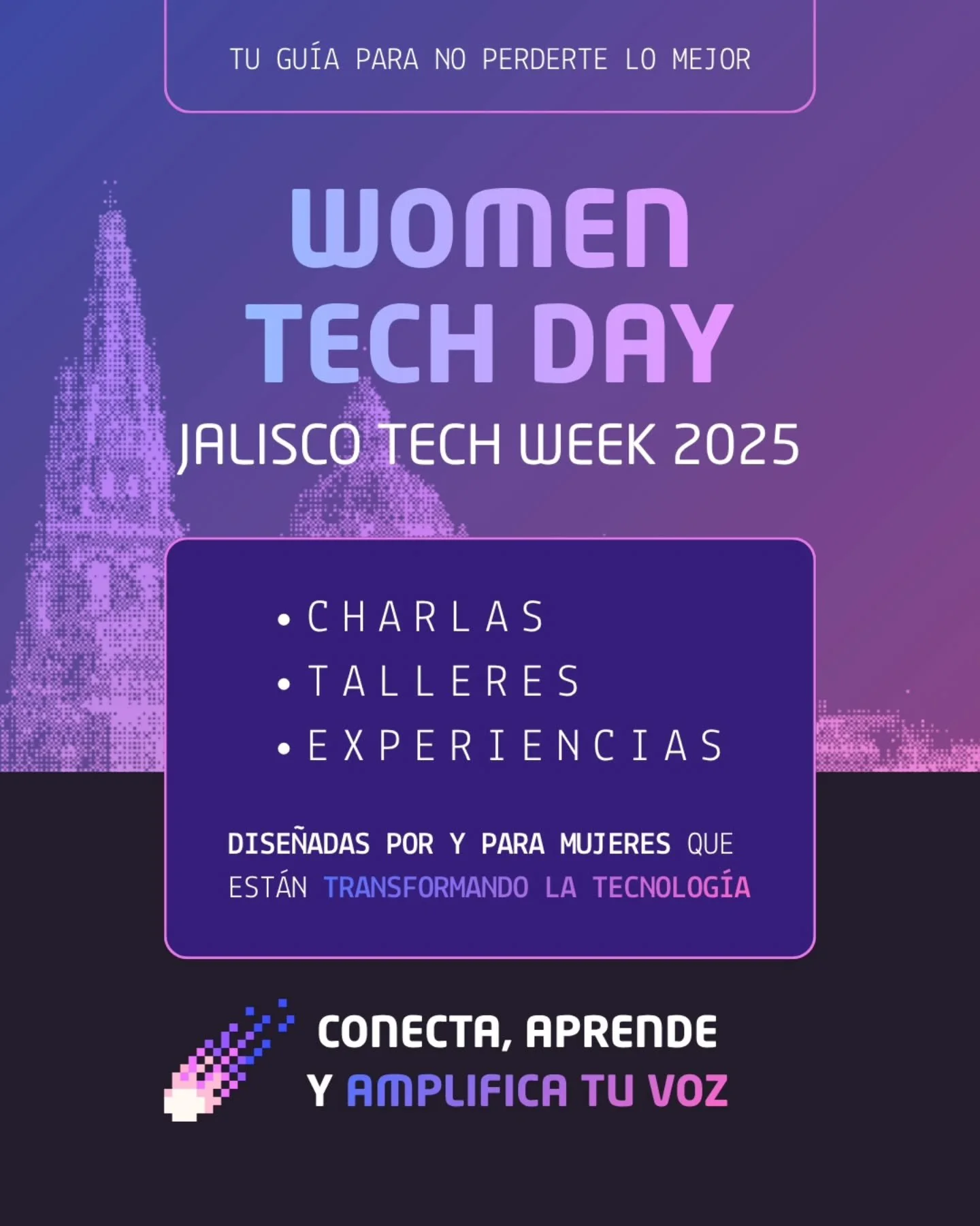 Este no es un evento m&aacute;s.
Si quieres aprovechar Jalisco Tech Week al m&aacute;ximo, necesitas una ruta clara.

Aqu&iacute; va tu gu&iacute;a para moverte con intenci&oacute;n: qu&eacute; ver, a d&oacute;nde ir y c&oacute;mo sacarle jugo a cada