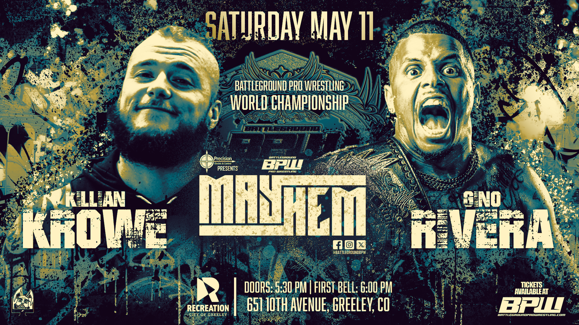 Match Card: Killian Krowe vs Gino Rivera