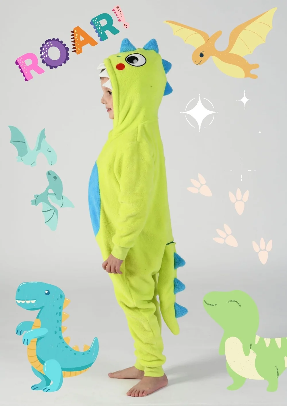 Dinosaur with Tail -CLEARANCE SALE — Children's Onesies, Animal