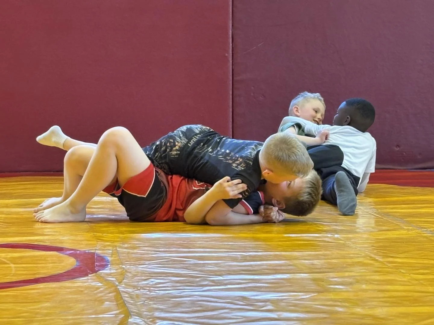 Kids martial arts class grappling
