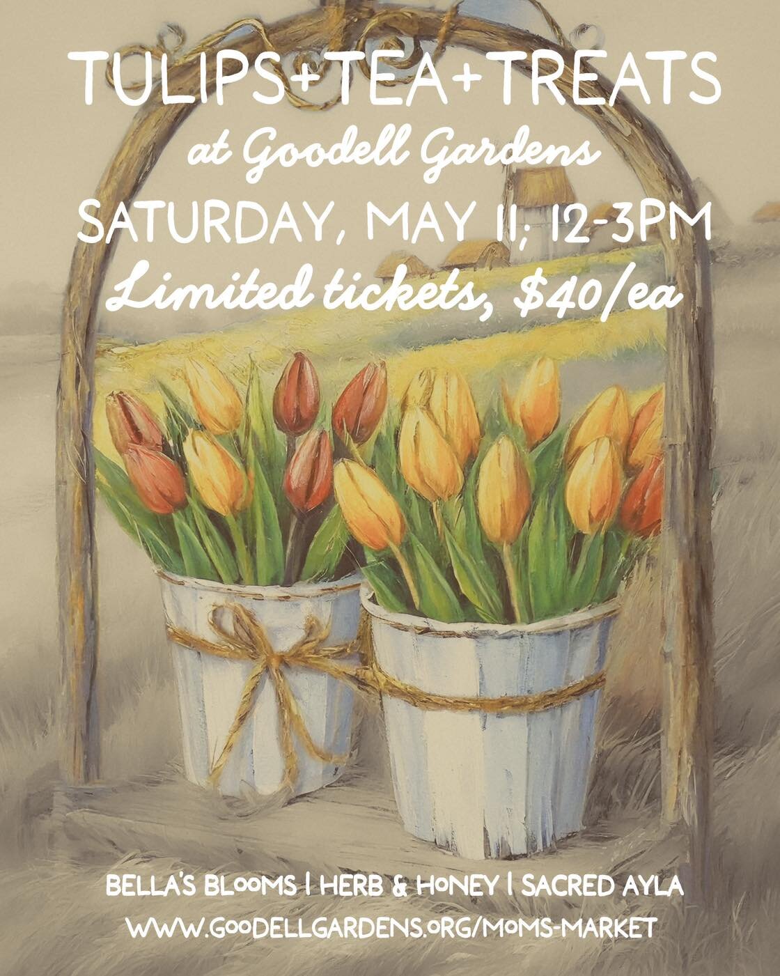 The Mom&rsquo;s Market at @goodellgardens is approaching fast, and we hope to see you there!💐

Along with being a vendor, we will be participating in the Very Important Mom VIP Experience, which will include a Bee Pollen Pastry from Herb &amp; Honey