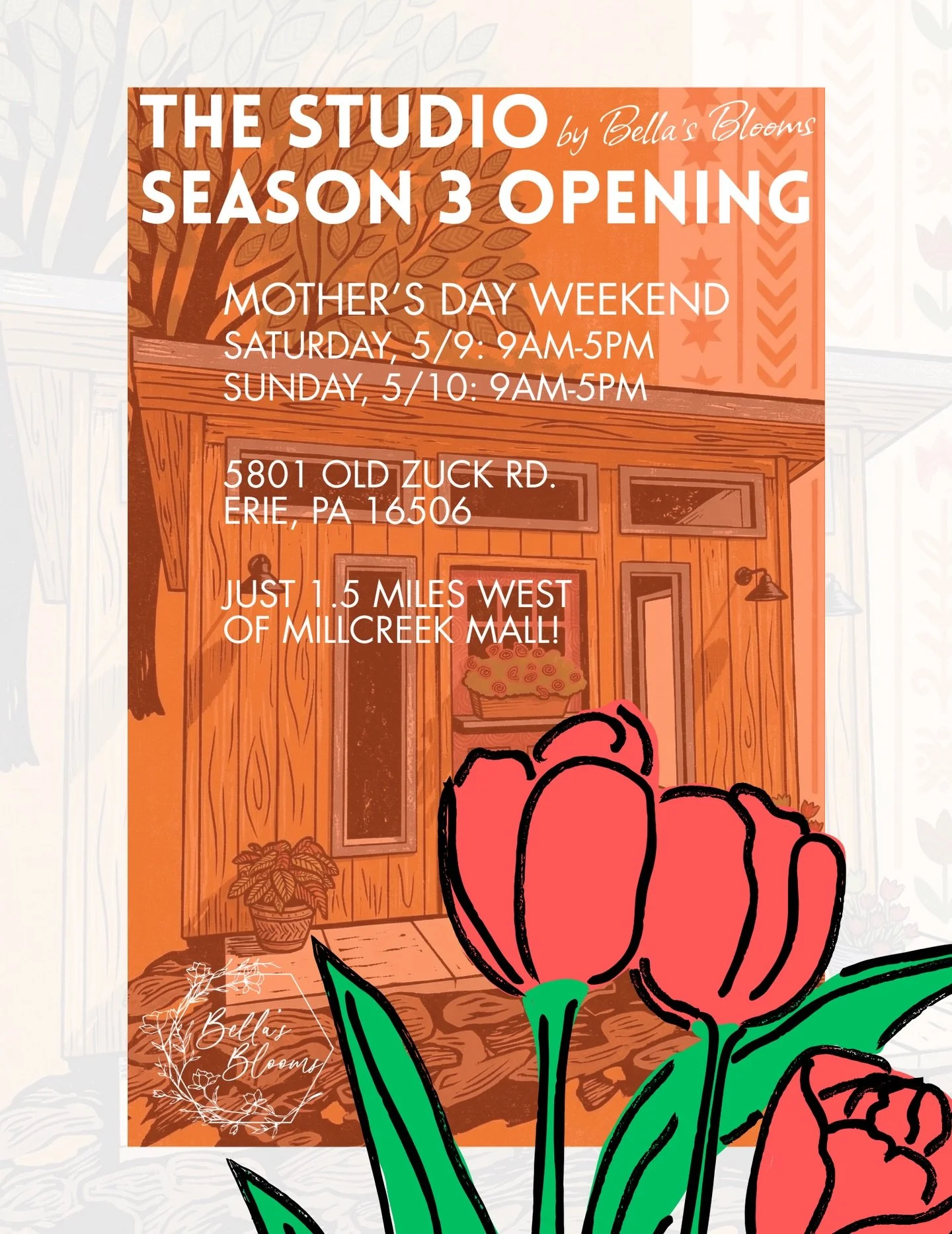 ‼️ We&rsquo;re back! ‼️

The Studio: Season 3 is almost here, just in time for Mother&rsquo;s Day weekend and we&rsquo;ll have all the flowers you will need or want to celebrate your special person! 💐

If you&rsquo;ve just found out about us recentl