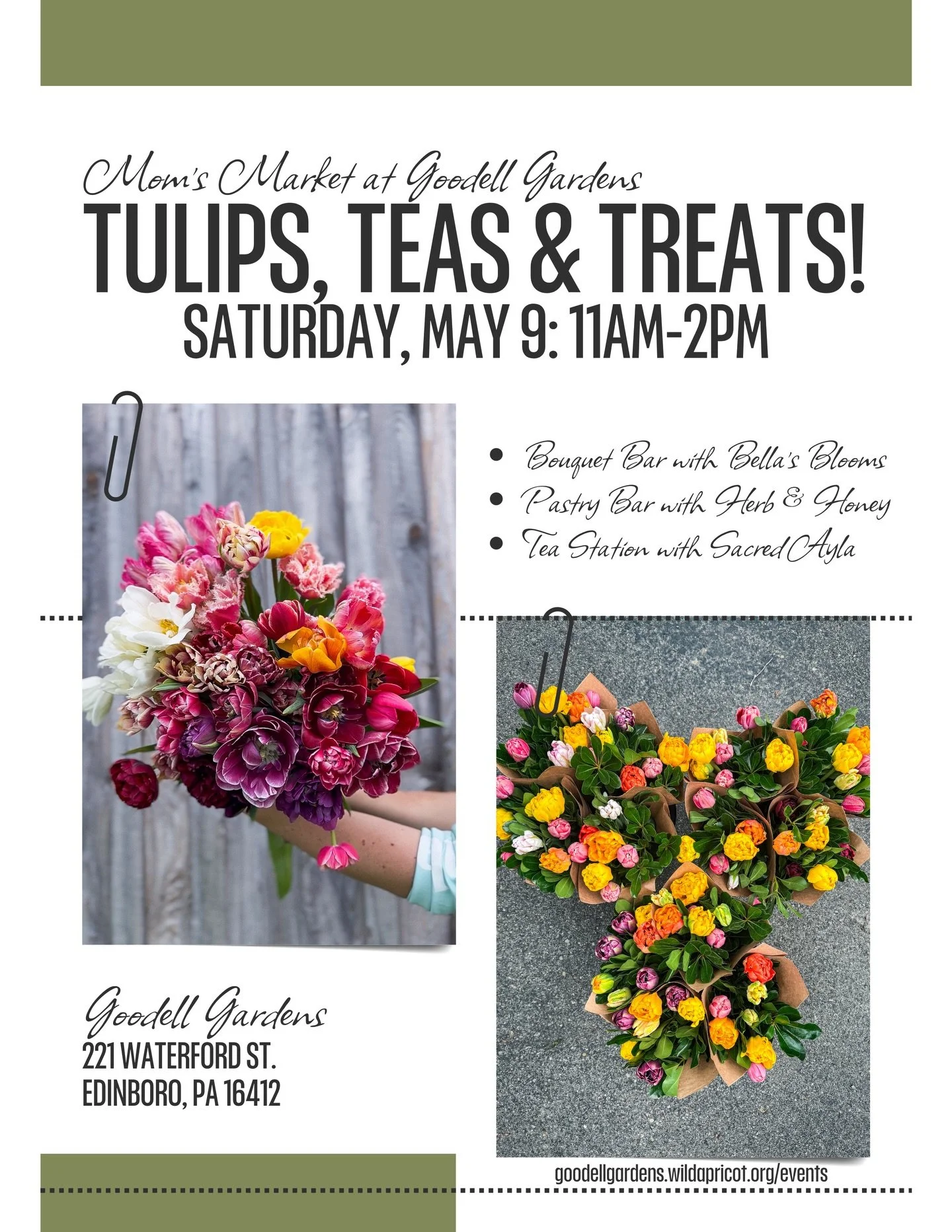 This one&rsquo;s for the moms (or those very important people in your lives). 🌷

Mom&rsquo;s Market at @goodellgardens: Saturday, May 9.

The Market is free and open to all. But VIM (Very Important Mom) ticket holders get the full treatment inside t