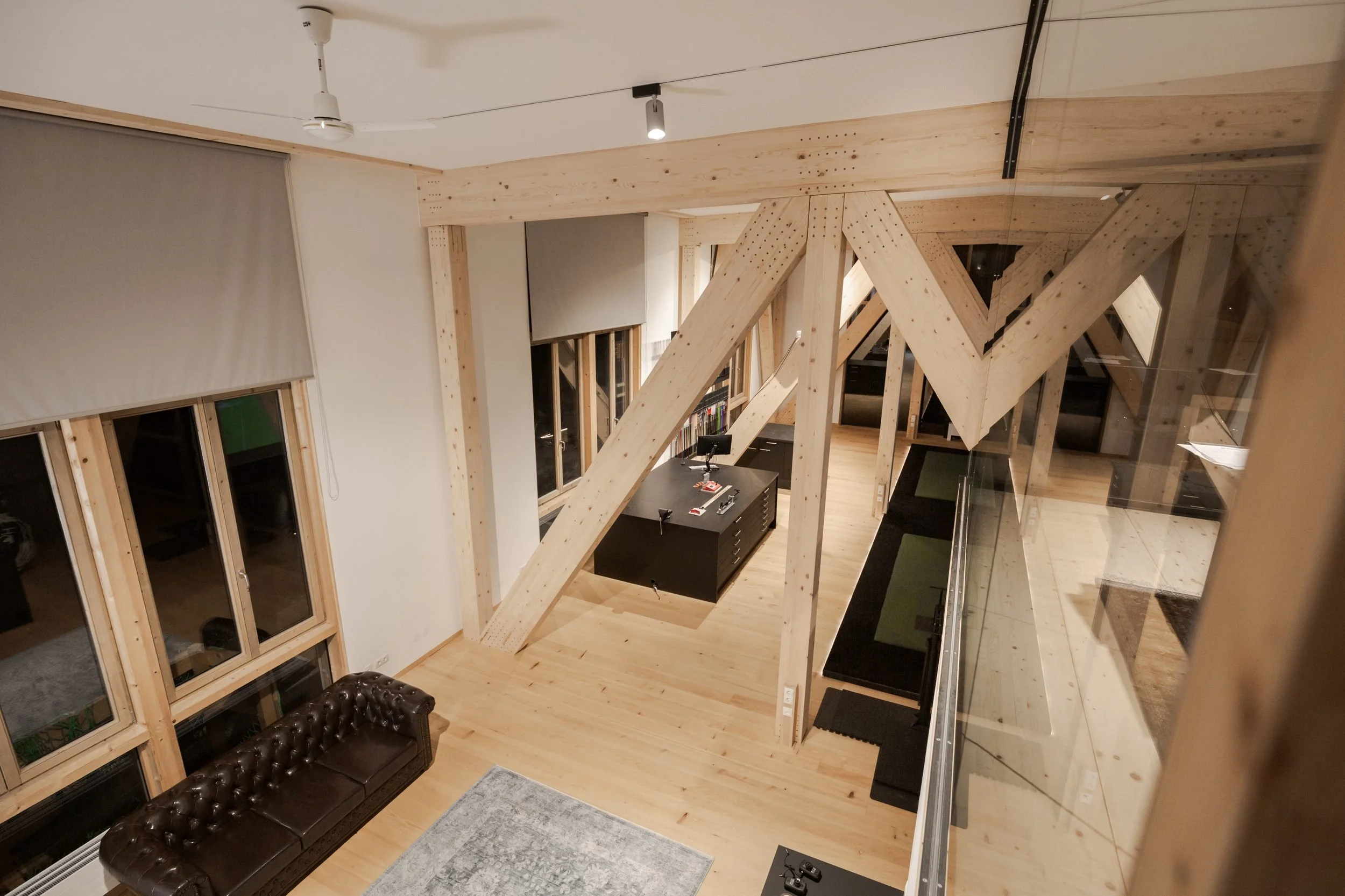 Weiss Golf Studio Aufnahme von oben