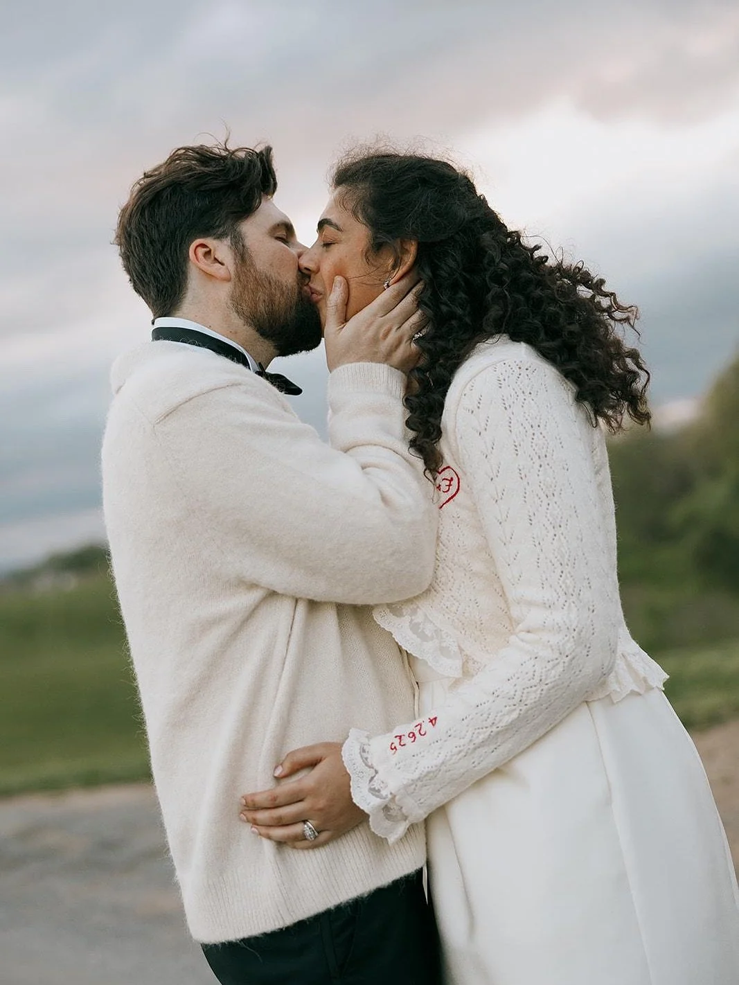 One of the best parts of having an @etsy shop is getting to connect with really cool people and working with them to create custom pieces. It's extra special when what I'm stitching is for a super significant occasion like a wedding. I loved working 