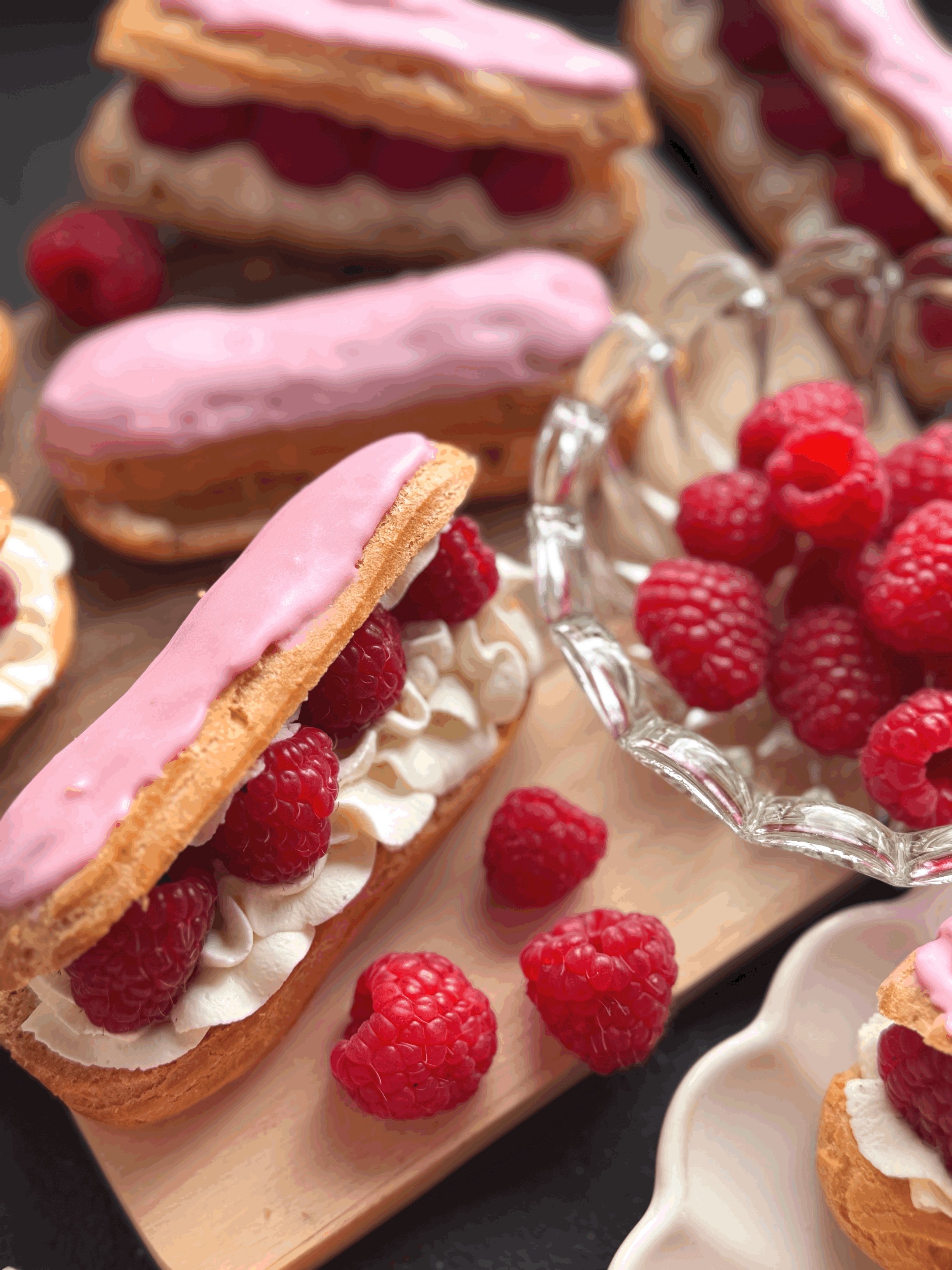 Raspberry Eclairs