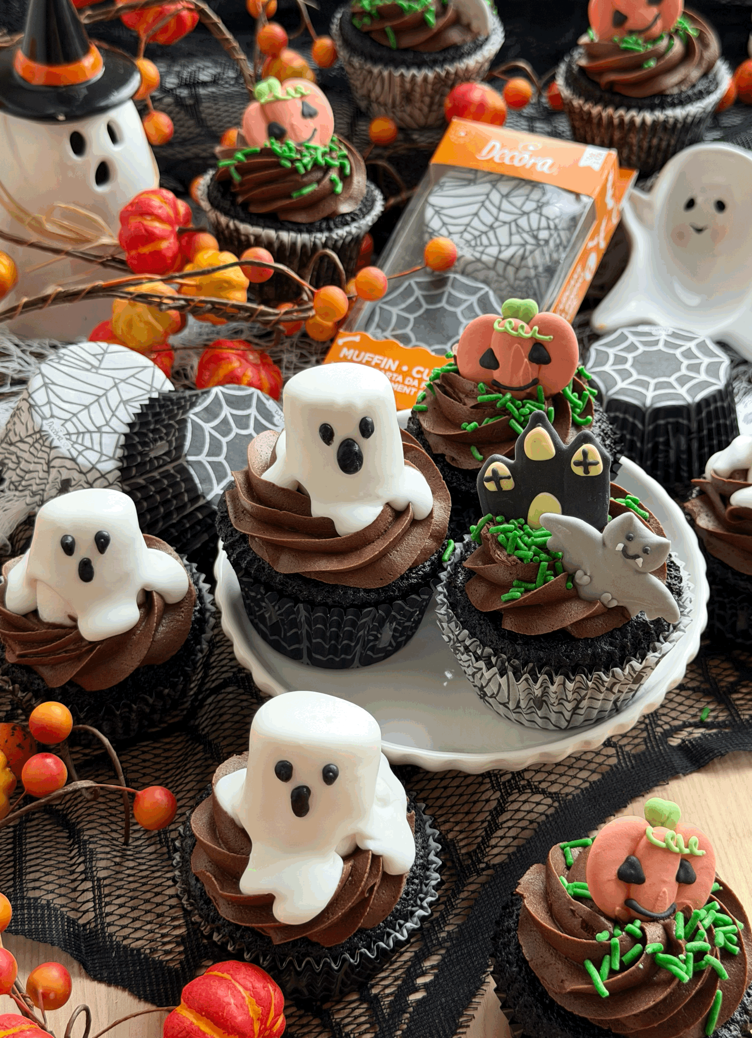 Halloween Chocolate  Cupcakes